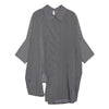 New Summer Lapel Black Nine-part Sleeve Striped Irregular Hem Big Size Shirt Women Blouse Fashion Tide JE77801