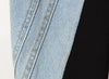 [EAM] High Waist Color-block Denim Long Casual Wide Leg Jeans Loose Women Trousers Tide Spring Autumn 2022 1DE3321