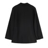 [EAM]  Women Black Bandage Big Size Blazer Lapel Long Sleeve Loose Fit  Jacket Tide Spring Autumn 2022 1X786