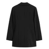 [EAM]  Women Black Brief Bandage Temperament Blazer Lapel Long Sleeve Loose Fit  Jacket Spring Autumn 2022 1DB407