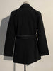 [EAM]  Women Black Contrast Color Pocket Blazer Lapel Long Sleeve Loose Fit  Jacket Tide Spring Autumn 2023 1S39401