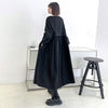 [EAM] Women Black Dot Big Size Long Pleated Dress Round Neck Long Sleeve Loose Fit Tide Spring Autumn 2022 1DE1704