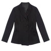 [EAM]  Women Black Double Breasted Blazer Lapel Long Sleeve Loose Fit  Jacket Tide Spring Autumn 2022 1DD0587