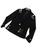 [EAM]  Women Black Pin Spliced Mesh Casual Blazer Lapel Long Sleeve Loose Fit Jacket Tide Spring Autumn 2023 JZ500
