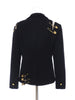 [EAM]  Women Black Pin Spliced Mesh Casual Blazer Lapel Long Sleeve Loose Fit Jacket Tide Spring Autumn 2023 JZ500
