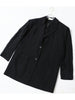 [EAM]  Women Black Pleated Split Big Size Blazer Lapel Long Sleeve Loose Fit  Jacket Tide Spring Autumn 2023 1Y053