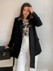 [EAM]  Women Black Vintage Irregular Blazer Notched Collar Long Sleeve Loose Fit  Jacket Spring Autumn 2023 1DD5534