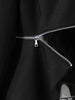 [EAM]  Women Black Zipper Irregular Blazer Notched Long Sleeve Loose Fit Jacket Tide Spring Autumn 2023 1DE6066