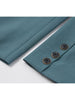 [EAM]  Women Blue Button Ribbon Big Size Blazer Lapel Long Sleeve Loose Fit  Jacket Tide Spring Autumn 2023 1Z705
