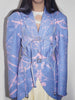 [EAM]  Women Blue Pattern Printed Hollow Out Blazer Lapel Long Sleeve Loose Fit  Jacket Spring Autumn 2023 1S114