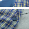 [EAM]  Women Blue Plaid Split Joint Big Size Blazer Lapel Long Sleeve Loose Fit  Jacket Spring Autumn 2022 1S347