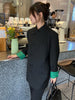 [EAM]  Women Color-block Big Size Blazer MANDARIN COLLAR Long Sleeve Loose Fit Jacket Spring Autumn 2023 1DE6798