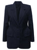 [EAM]  Women Dark Blue Brief Temperament Blazer Lapel Long Sleeve Loose Fit  Jacket Tide Spring Autumn 2023 1Y670