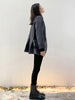 [EAM]  Women Gray Back Vent Big Size Blazer Lapel Long Sleeve Loose Fit  Jacket Tide Spring Autumn 2023 1DB320