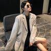 [EAM] Women Green Blingbling Sequins Big Size Blazer Lapel Long Sleeve Loose Fit  Jacket Spring Autumn 2022 1DD6457