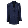 [EAM]  Women Navy Blue Topstitched Big Size Blazer Lapel Long Sleeve Loose Fit Jacket Spring Autumn 2023 1DF0788