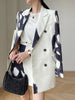 [EAM]  Women Pattern Printed Big Size Blazer Lapel Long Sleeve Loose Fit Jacket Tide Spring Autumn 2023 1DE1723