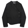 [EAM]  Women Vinatge Asymmetrical Blazer Notched Collar Long Sleeve Loose Fit  Jacket Spring Autumn 2022 1DD3896