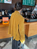 [EAM]  Women Yellow Velvet Big Size Casual Blazer Lapel Long Sleeve Loose Fit Jacket Tide Spring Autumn 2023 1DE4414