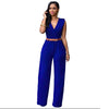 11 Colors Fashion Women Jumpsuit 2022 Summer Overalls Belted Wide Leg Jumpsuit macacao long pant Elegant Jumpsuits
