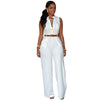 11 Colors Fashion Women Jumpsuit 2022 Summer Overalls Belted Wide Leg Jumpsuit macacao long pant Elegant Jumpsuits