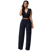 11 Colors Fashion Women Jumpsuit 2022 Summer Overalls Belted Wide Leg Jumpsuit macacao long pant Elegant Jumpsuits