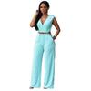 11 Colors Fashion Women Jumpsuit 2022 Summer Overalls Belted Wide Leg Jumpsuit macacao long pant Elegant Jumpsuits