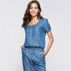 Womens Denim Jumpsuit Blue Long Pants 2022 Fashion Loose Tencel Playsuit Plus Size Women Clothing S-3XL Working Rompers