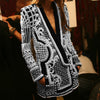 EVLOOKS Autumn 4XL Size Blazer Long Sleeve V-Neck Beaded Jacket Elegant Cnlalaxury Female  Trend Chic Woman 2023 New