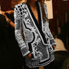 EVLOOKS Autumn 4XL Size Blazer Long Sleeve V-Neck Beaded Jacket Elegant Cnlalaxury Female  Trend Chic Woman 2023 New
