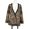 EVLOOKS Autumn 4XL Size Blazer Long Sleeve V-Neck Beaded Jacket Elegant Cnlalaxury Female  Trend Chic Woman 2023 New