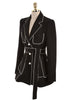 [EWQ] Autumn 2023 Lapel Blazer Pearl Button Belt Versatile Top Long Sleeve  Single Breasted Women Coat Tide KB8056