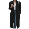 [EWQ] Black Suit Coat Women Medium Length 2023 Autumn Autumn Korean Loose Chic Blazer Jacket Female 16E4933