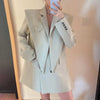 [EWQ] Blazer Women Autumn 2022 Long Sleeves Patchwork Irregular Suits Coat Female Office Ladies Clothing Korean Chic 5E1454