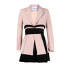 [EWQ] High Waist All-match Black Skirt 2 Piece Set 2022 Autumn Long Sleeve Lace  Office Blazer Pink Coats QX017