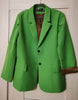 [EWQ] High-quality Office Lady Trend Ladies Office Coats Tide Blazer Autumn 2022 Suits Outwear Green Blazer QV171