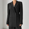 [EWQ] Korean Chic Minimalist Temperament Lapel One Button Waist Slim Double Pocket Long Sleeve Suit Coat Female 16E3968