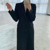 [EWQ] Women Autumn 2022 Notched Loose Single Breasted Slim Long Office Blazer Clothing Long Sleeve Suit Jacket No Belt 5E293