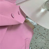 [EWQ] Women Pink Casual Solid Color 1 Blazer Notched Long Sleeve coats Loose Jacket Tide Autumn 2022 16F0665
