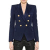 EXCELLENT QUALITY 2023 Stylish Classic Designer Blazer for Women Double Breasted Lion Buttons Blazer Jacket Plus Size S-3XL