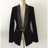 EXCELLENT QUALITY 2023 Stylish Classic Designer Blazer for Women Satin Shawl Collar Velvet Blazer Jacket