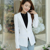 Women Blazers And Jackets Casual Single Button Blazer Femme Summer Korean Style Solid Lady Jacket Plus Size S-XXL