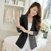 Women Blazers And Jackets Casual Single Button Blazer Femme Summer Korean Style Solid Lady Jacket Plus Size S-XXL