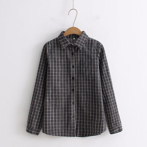 2022 Autumn New Women's Plaid Shirt Brand Cotton Casual Women Long Sleeve Blouses Tops Feminina Office Ladies Blouse Blusas