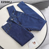 EZSSKJ  slim pencil Jeans Woman High Waist  trousers Denim Trousers Washed Denim harem Pants loose long Pants