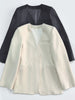 Early Autumn Design Silhouette Texture V-neck No Button Simple Classic Casual Jacket