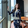 Early Autumn Small Fragrance Suit Trousers Knit Age-Reducing Western Women's Wide-Leg Pants Cardigan Two-Piece Suit