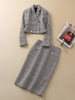 Early autumn small suit jacket top + hip skirt suit 2023 elegant women's all-match beauty camping y2k Clothes bra