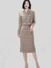 Early autumn small suit jacket top + hip skirt suit 2023 elegant women's all-match beauty camping y2k Clothes bra