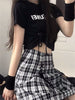 Egirl Lace Up Y2K Mini Plaid Skirt Harajuku Preppy High Waist A Line Skirts Womens Streetwear Vintage Chic JK Short Faldas